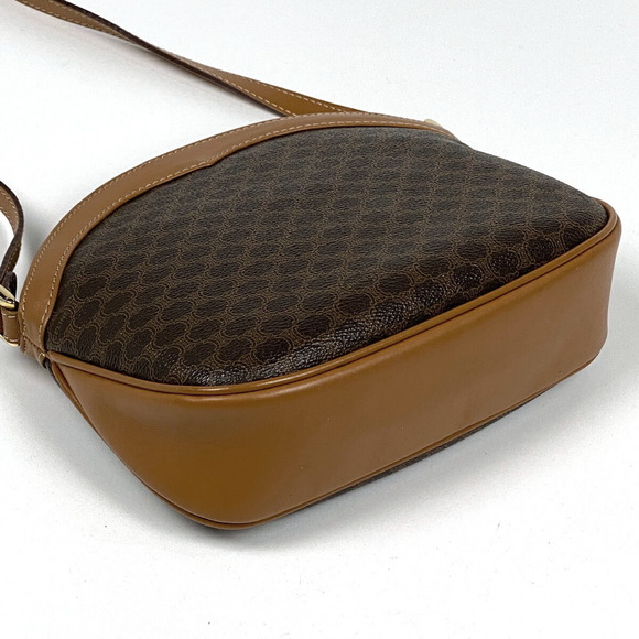 Celine Macadam Pattern Canvas Shoulder Bag Brown - Picture 2 of 6